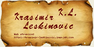 Krasimir Leškinović vizit kartica